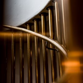 Arkitektur interiör trappräcke på Billingehus 