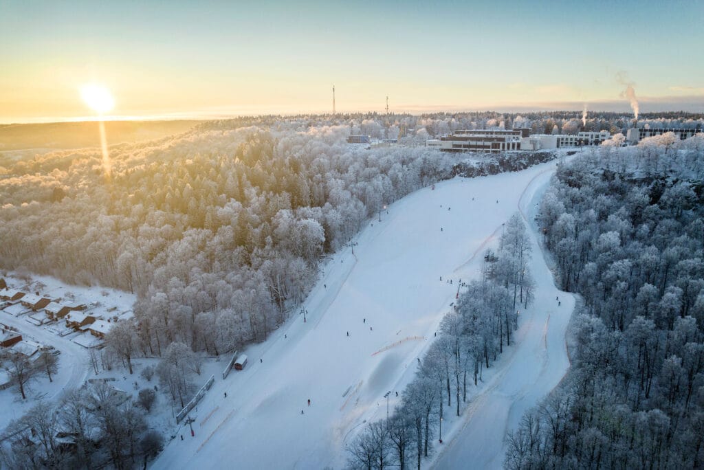 the slalom slope on billingen
