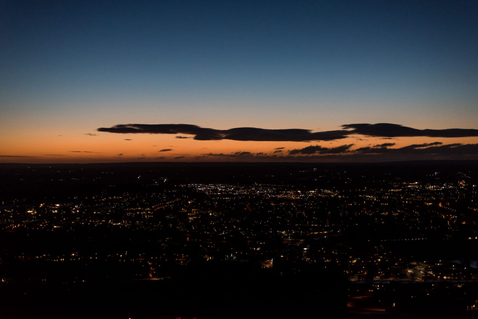 utsikt från Billingehus på kvällen
